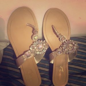 Iridescent sandals